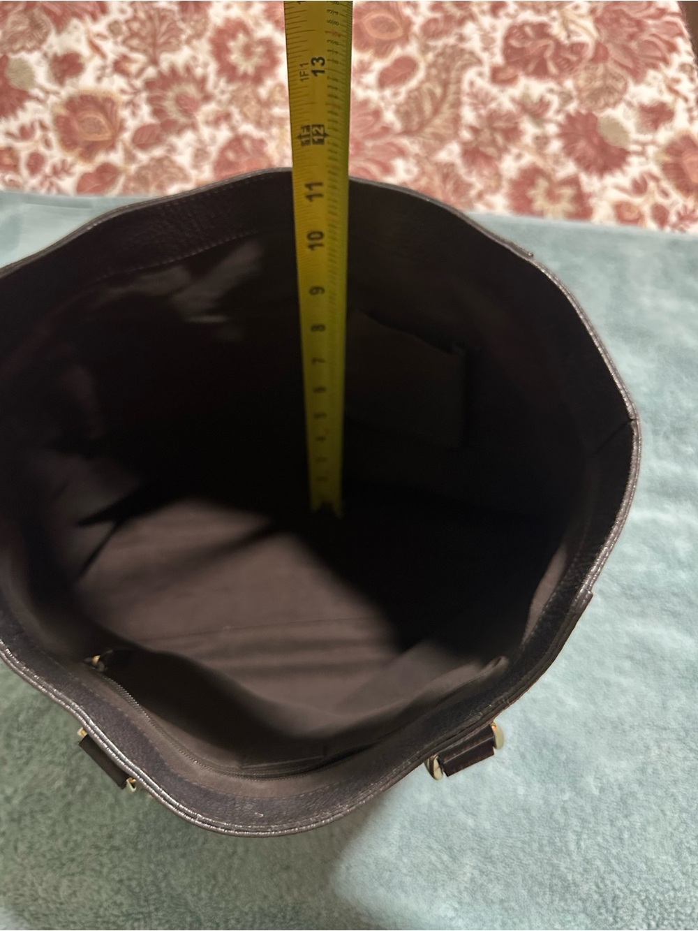 Gucci Chocolate Brown/Black Monogram Tote - Picture 15 of 15